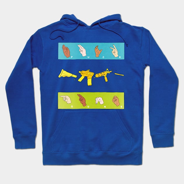 Anti-Guns, political design Hoodie by BryanWestArt